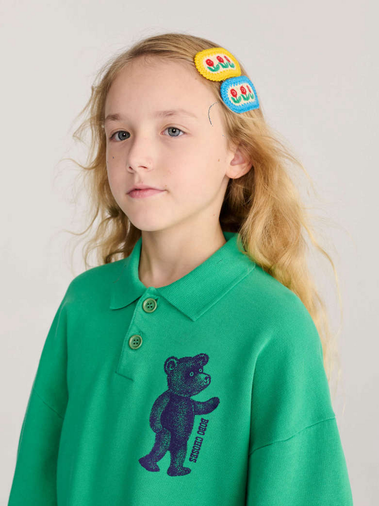 Bobo Choses Stamp Bloom knit hairclips
