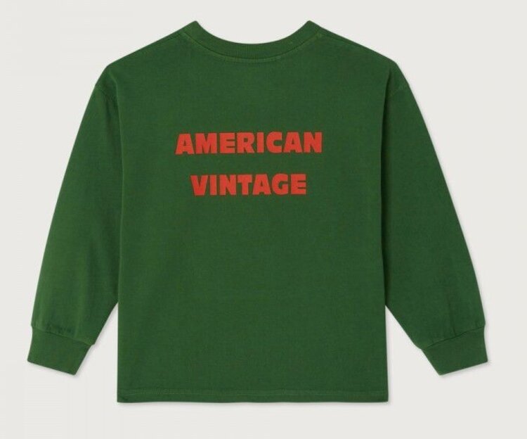 American Vintage FIZVALLEY t-shirt LS - Feuillage Vintage