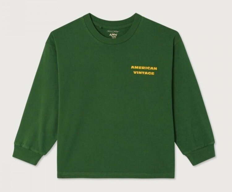 American Vintage FIZVALLEY t-shirt LS - Feuillage Vintage