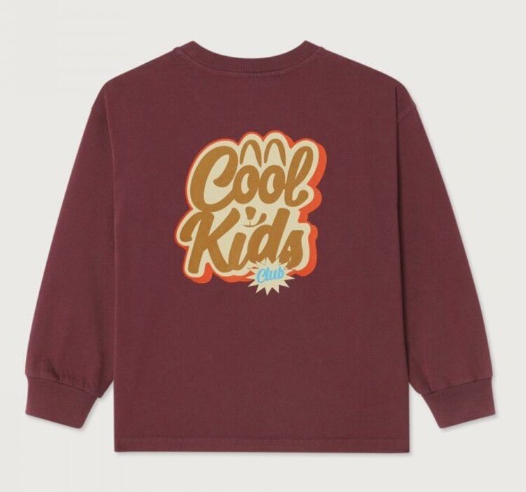 American Vintage FIZVALLEY t-shirt LS - Aubergine Vintage