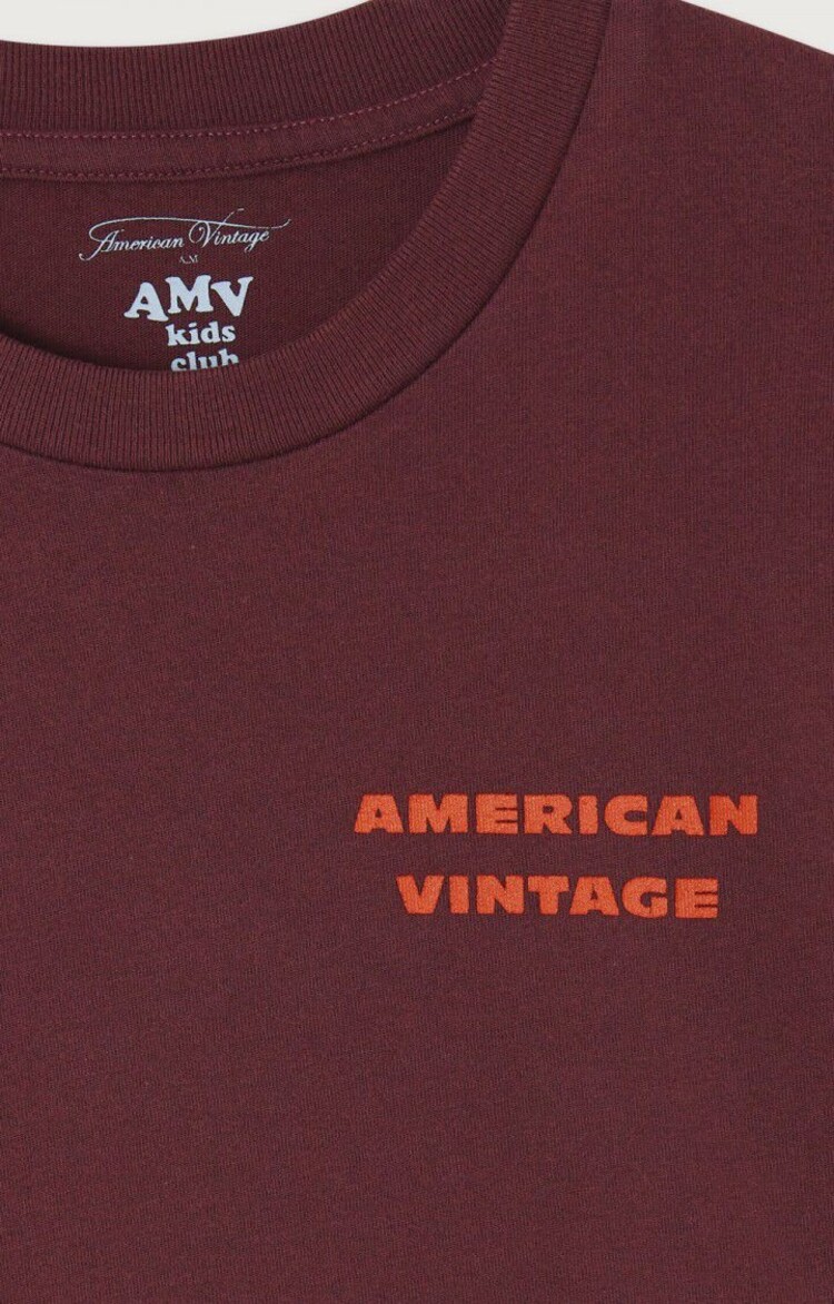 American Vintage FIZVALLEY t-shirt LS - Aubergine Vintage