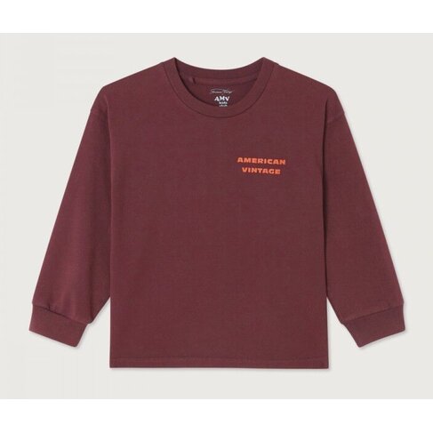 American Vintage FIZVALLEY t-shirt LS - Aubergine Vintage