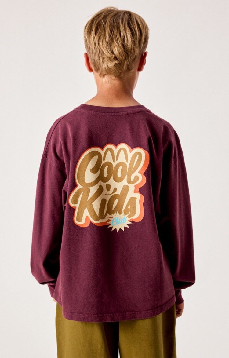 American Vintage FIZVALLEY t-shirt LS - Aubergine Vintage
