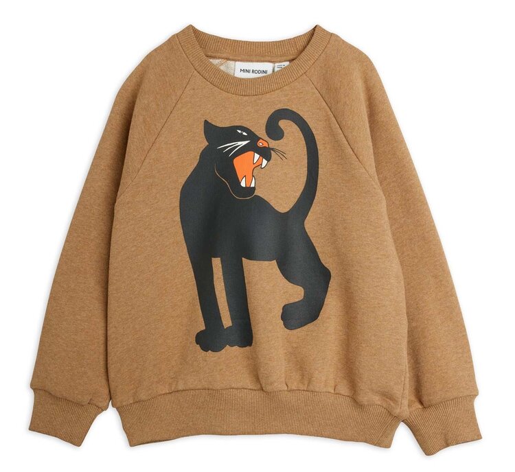 Mini Rodini Panther sp melange sweatshirt - brown