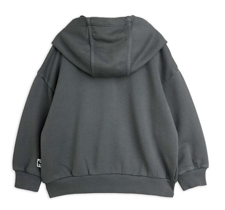 Mini Rodini M.rodini field notes emb hoodie - grey