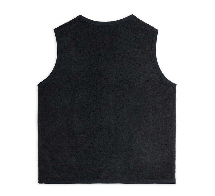 Mini Rodini Penguin patch microfleece vest - black