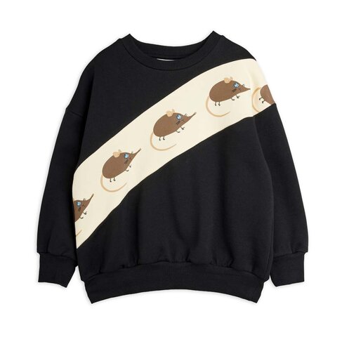 Mini Rodini Elephant shrew panel sweatshirt - black