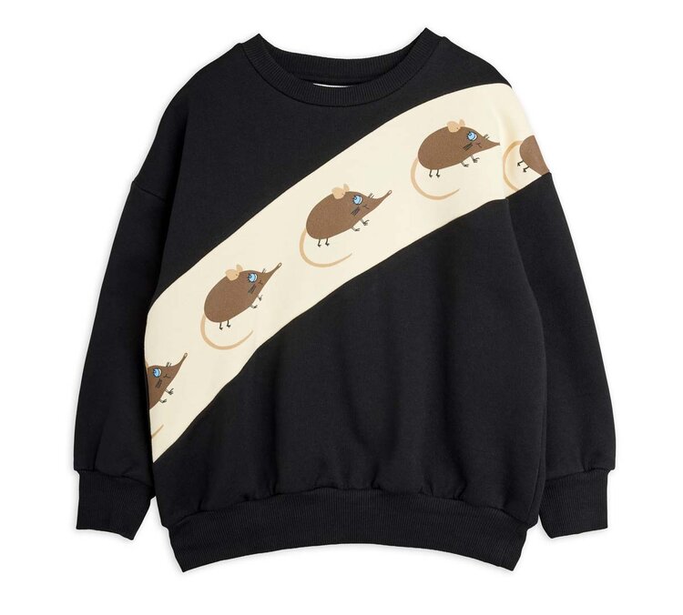 Mini Rodini Elephant shrew panel sweatshirt - black