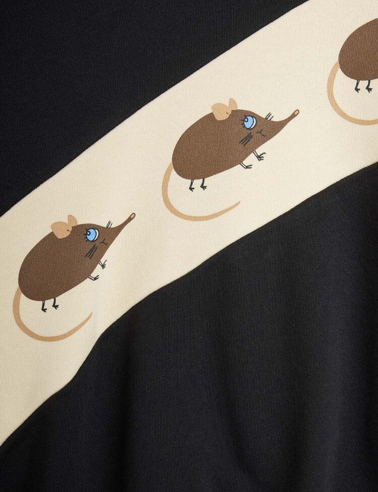 Mini Rodini Elephant shrew panel sweatshirt - black