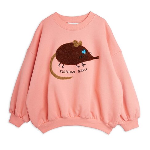 Mini Rodini Elephant shrew chenille sweatshirt - pink