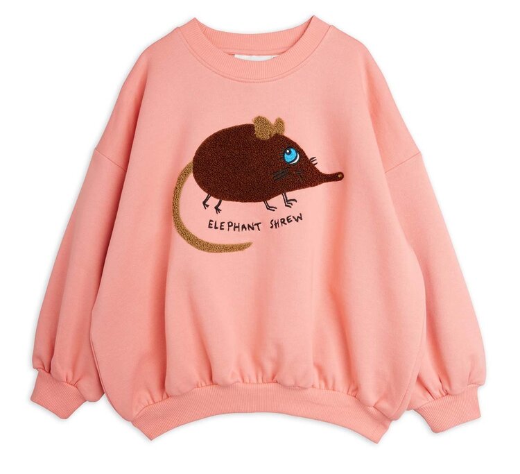 Mini Rodini Elephant shrew chenille sweatshirt - pink