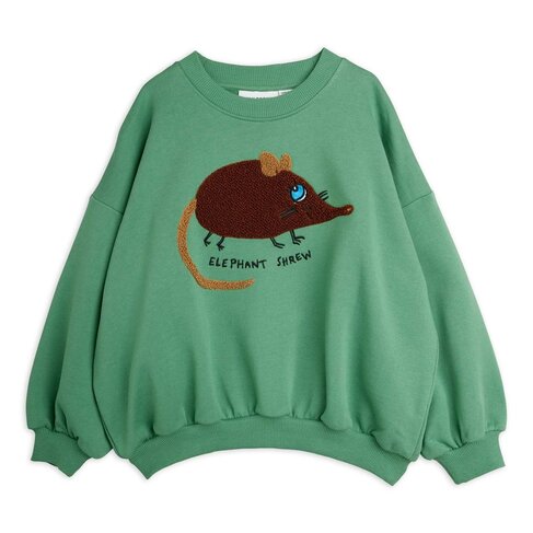 Mini Rodini Elephant shrew chenille sweatshirt - green