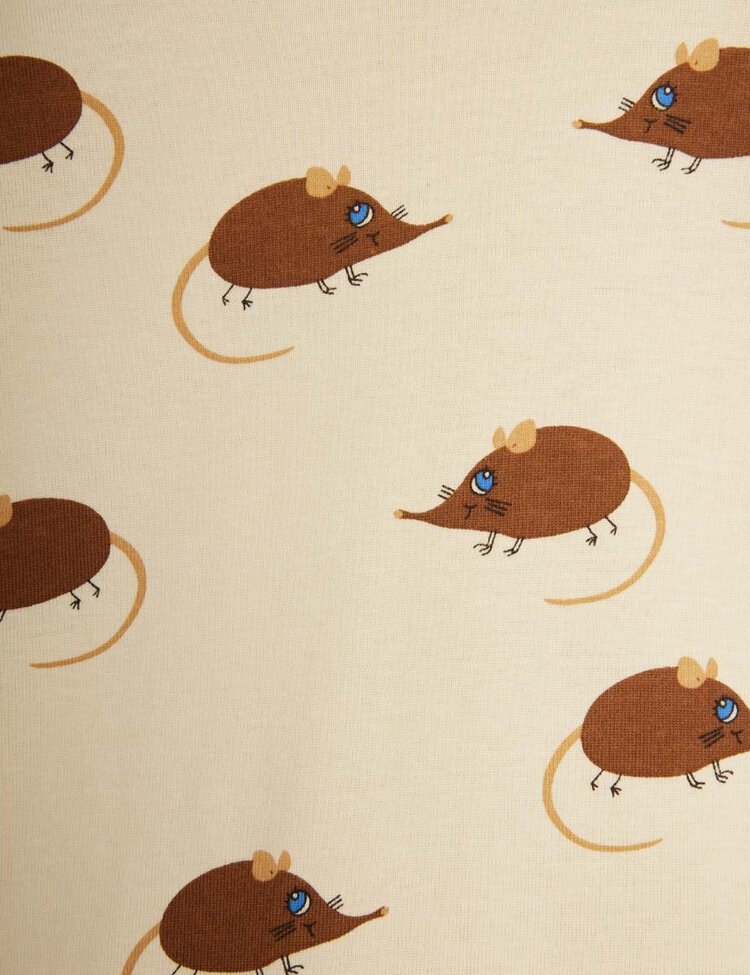 Mini Rodini Elephant shrew aop ls top - beige