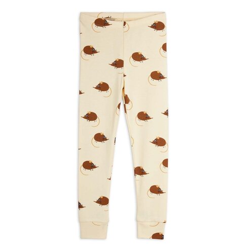 Mini Rodini Elephant shrew aop leggings - beige
