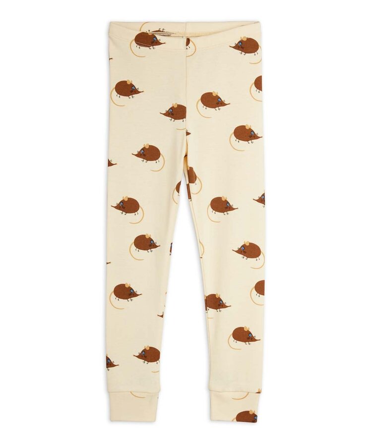 Mini Rodini Elephant shrew aop leggings - beige