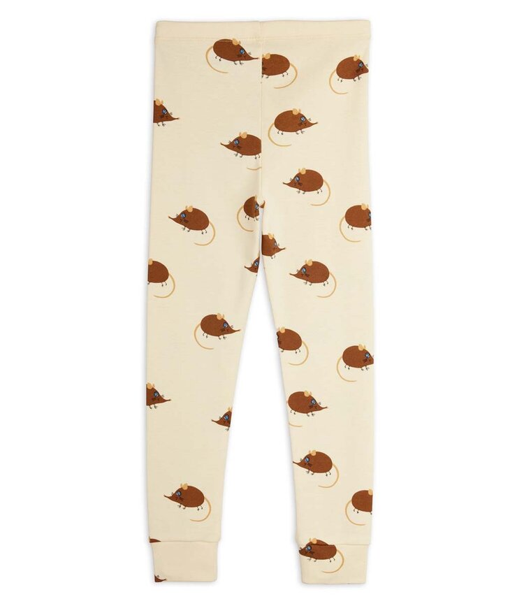 Mini Rodini Elephant shrew aop leggings - beige