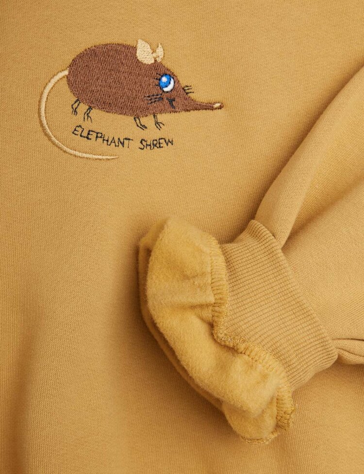 Mini Rodini Elephant shrew emb sweatshirt - beige