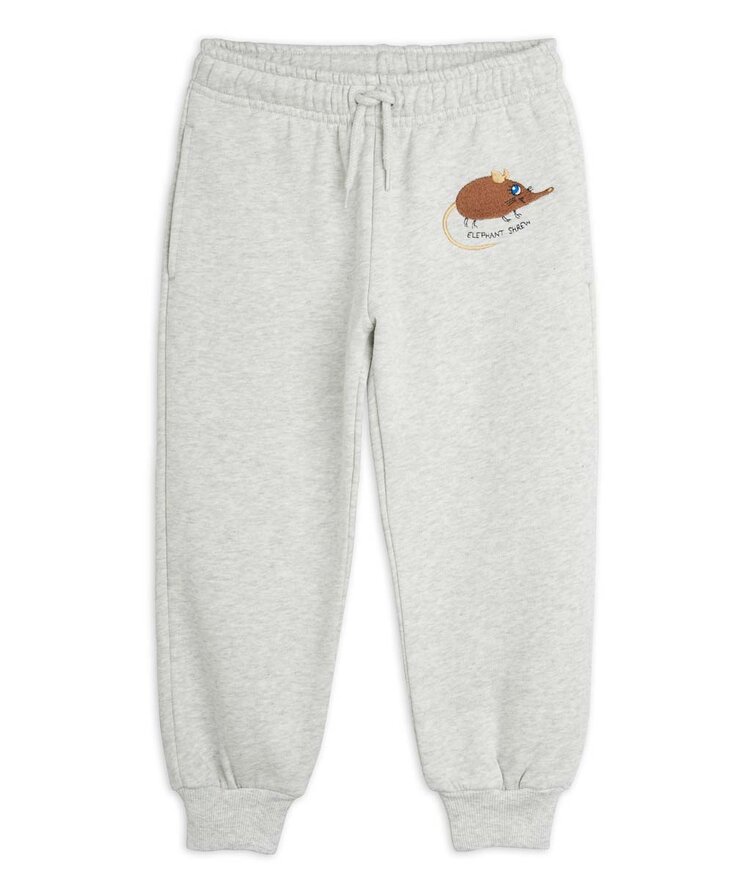 Mini Rodini Elephant shrew emb sweatpants - grey