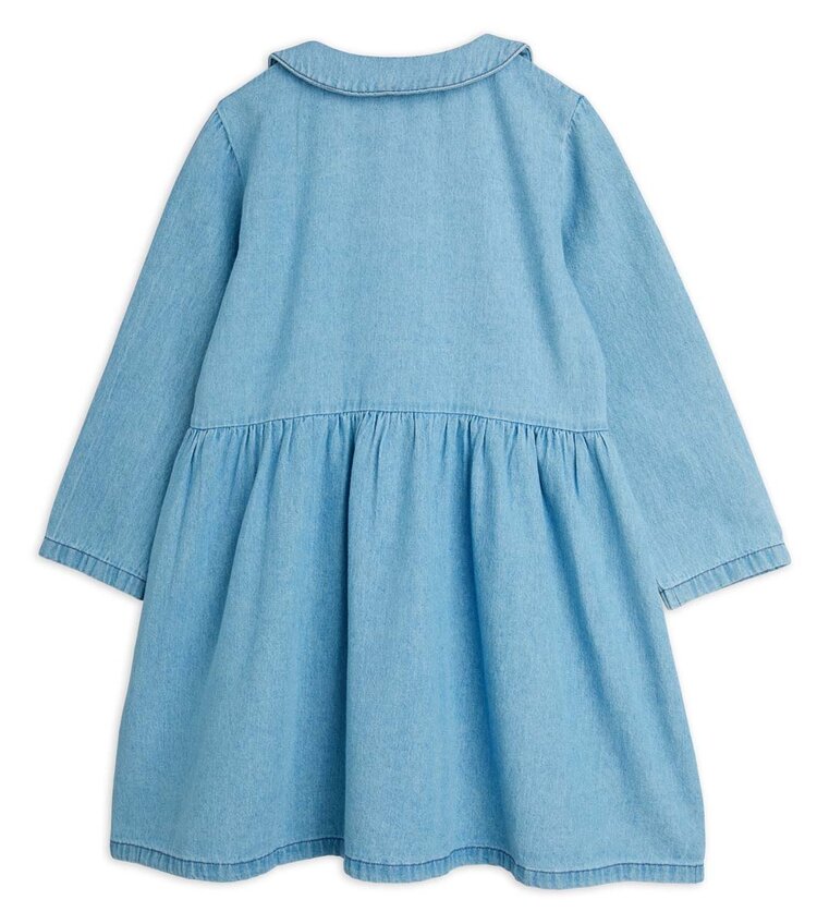 Mini Rodini LW denim rabbit sp woven dress - blue