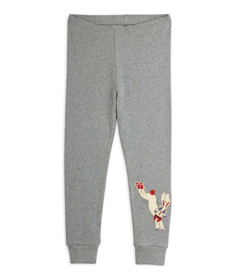 Mini Rodini Rabbit application leggings - grey