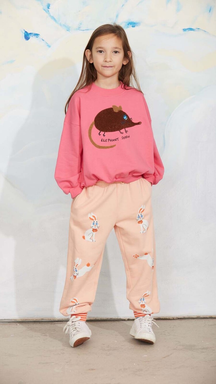 Mini Rodini Elephant shrew chenille sweatshirt - pink