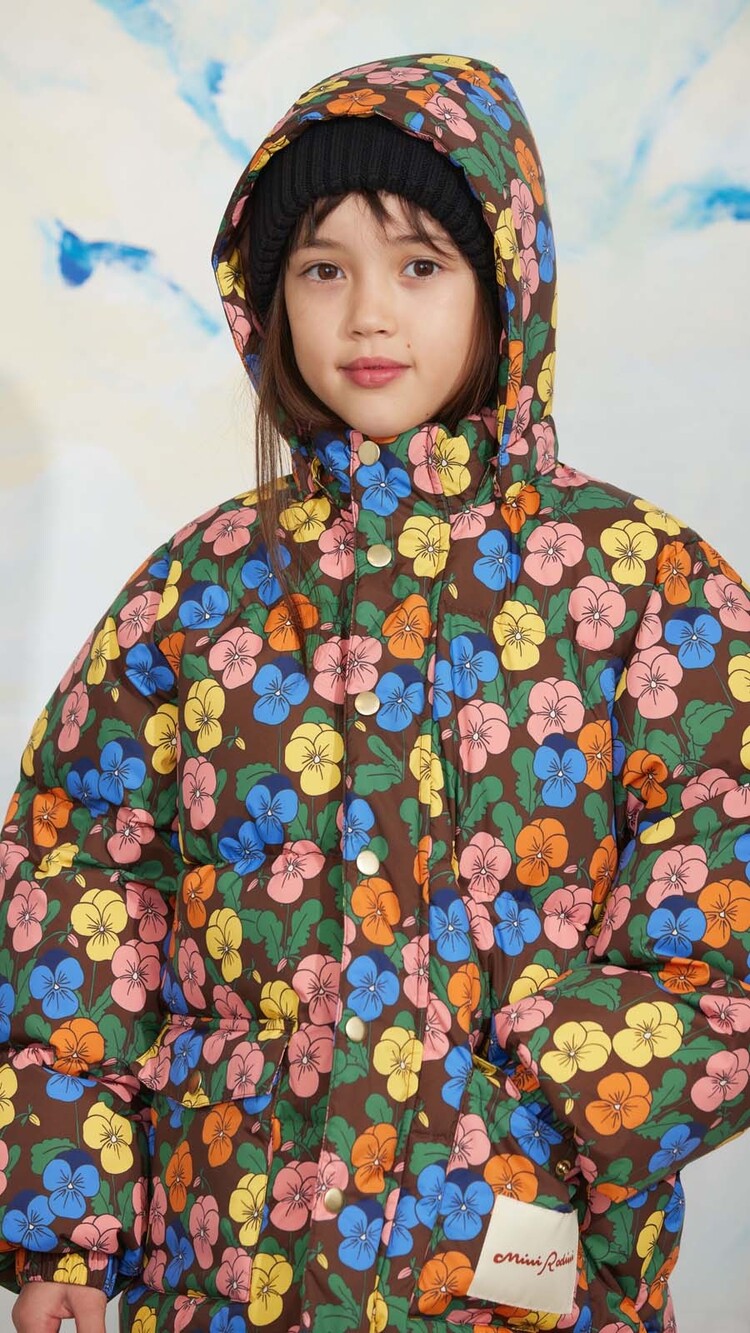 Mini Rodini Violas aop heavy puffer - multi