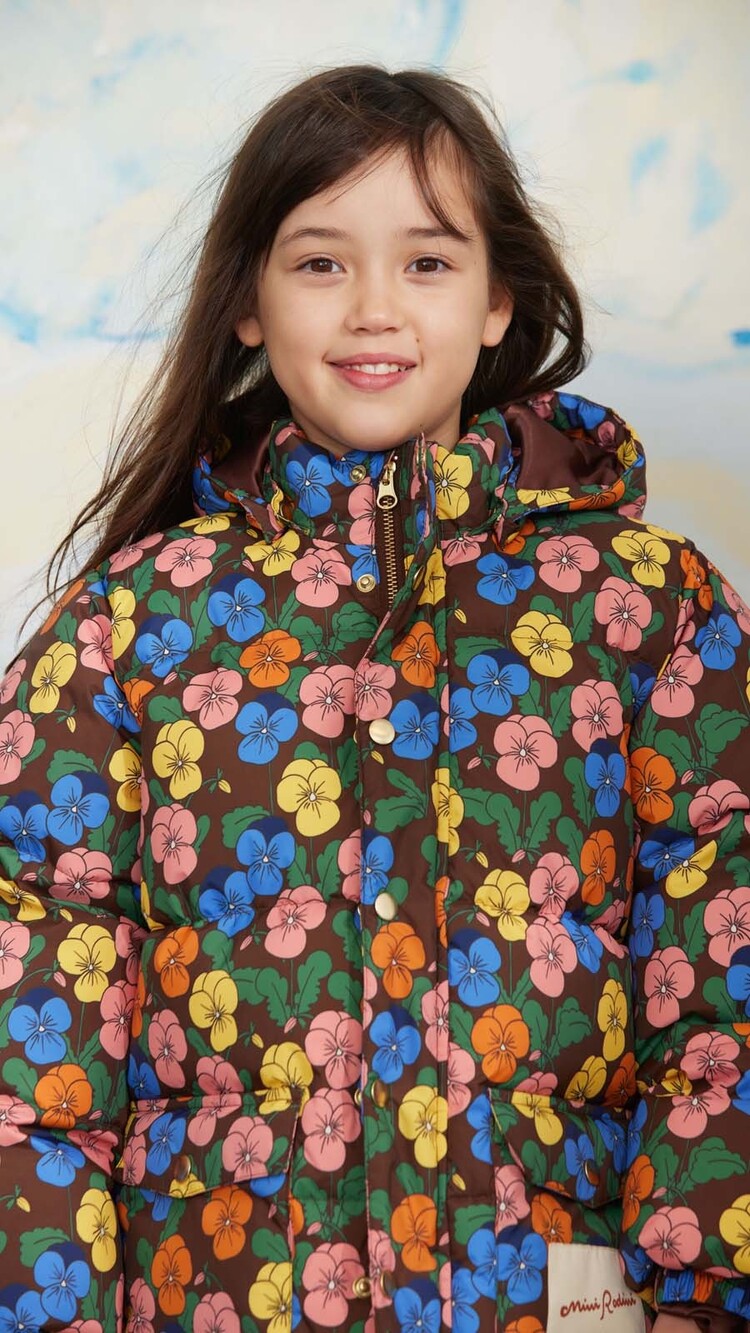 Mini Rodini Violas aop heavy puffer - multi