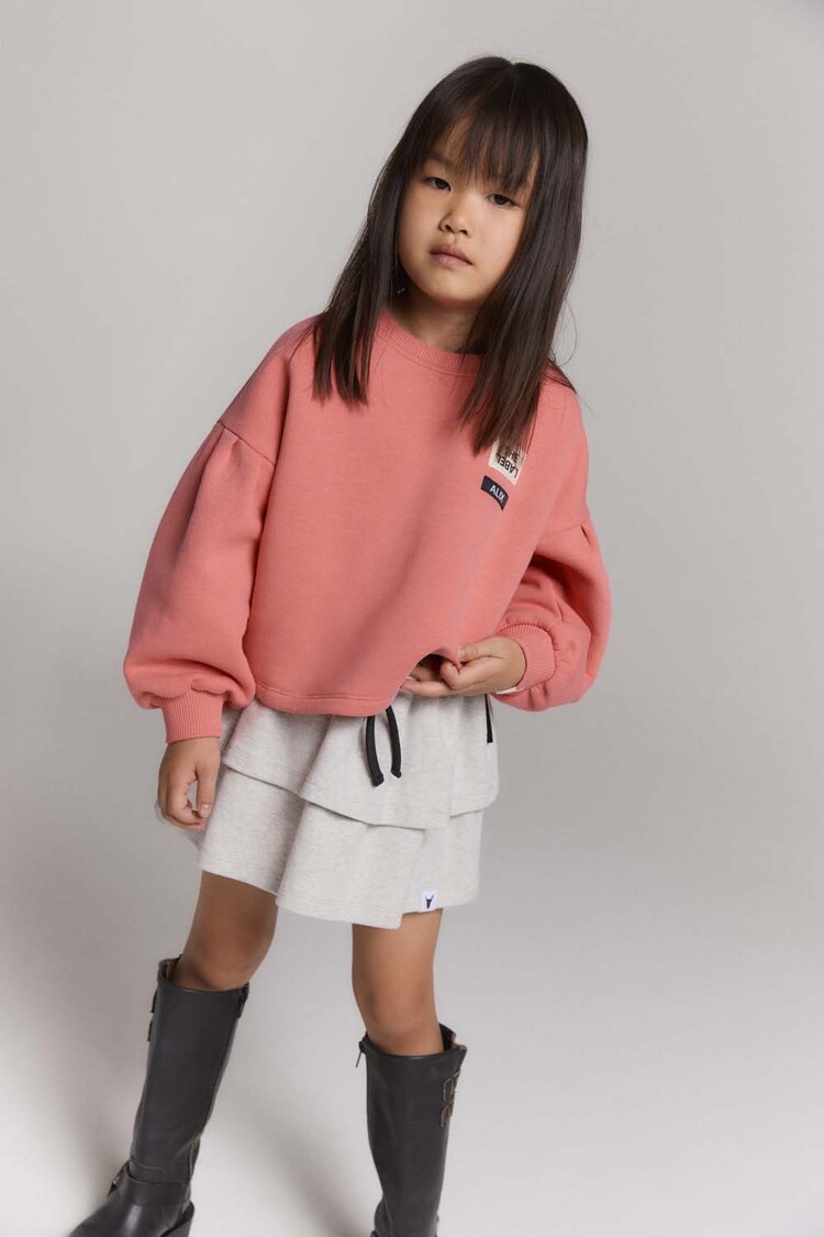 ALIX Knitted cropped sweater - bright coral