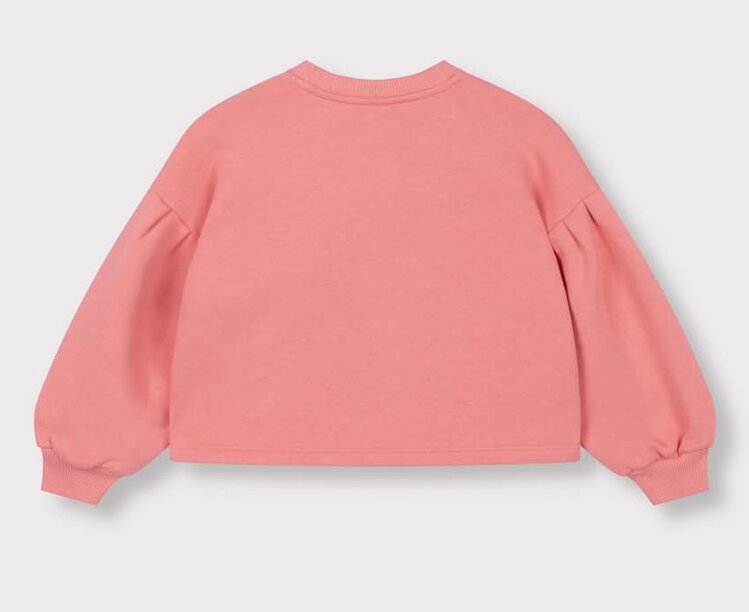 ALIX Knitted cropped sweater - bright coral