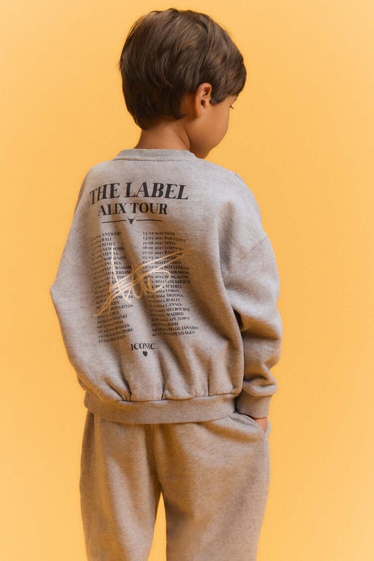 ALIX Knitted world tour sweater - soft gray melange