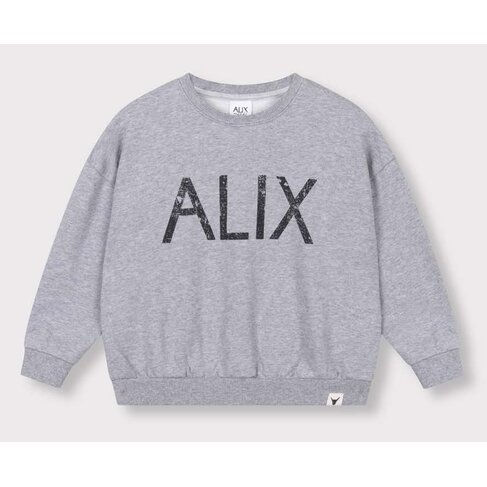 ALIX Knitted world tour sweater - soft grey melange