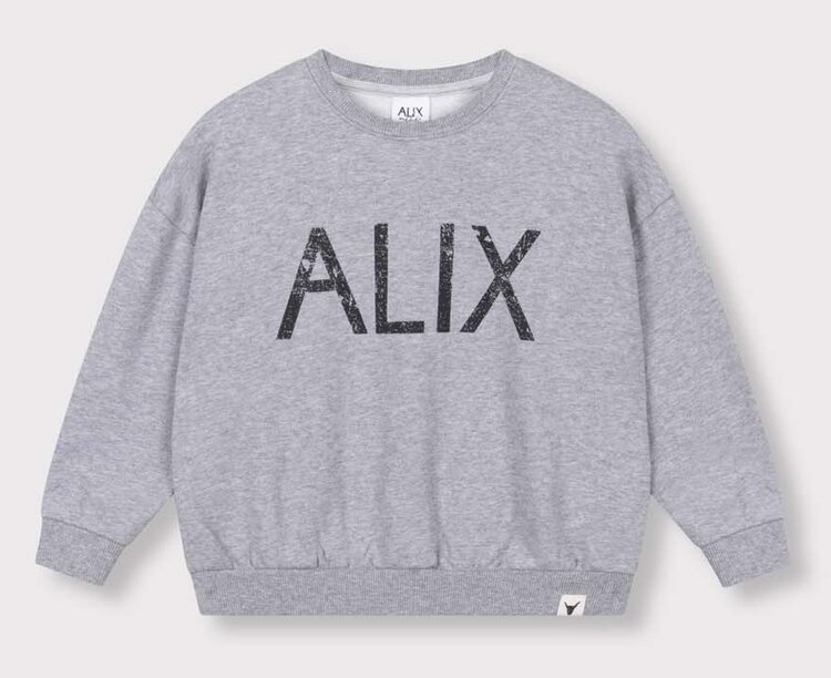 ALIX Knitted world tour sweater - soft grey melange