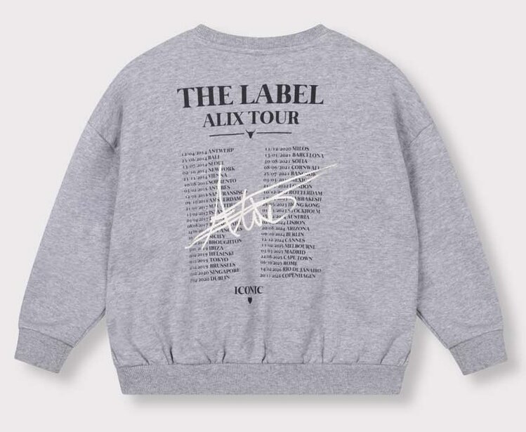 ALIX Knitted world tour sweater - soft grey melange