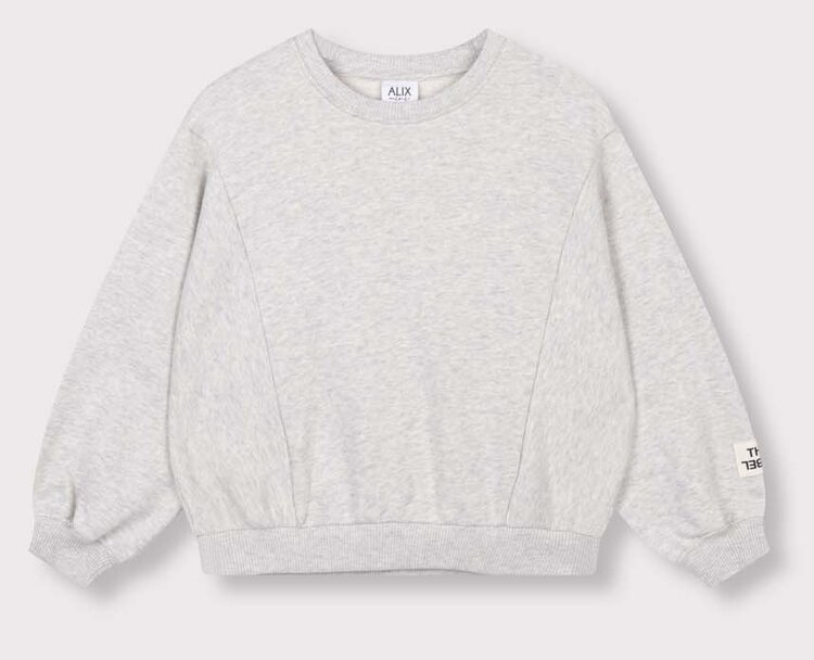 ALIX Knitted batwing sweater - light gray melange