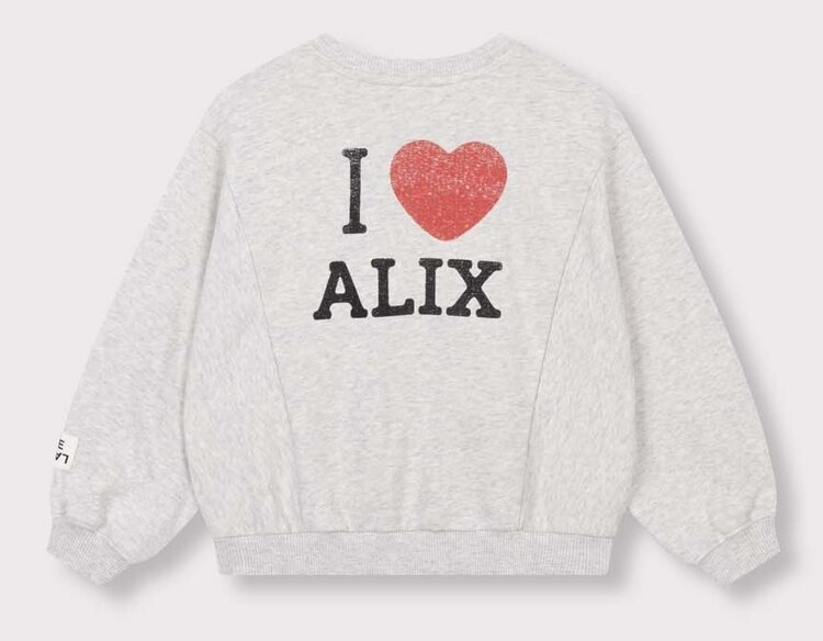 ALIX Knitted batwing sweater - light gray melange