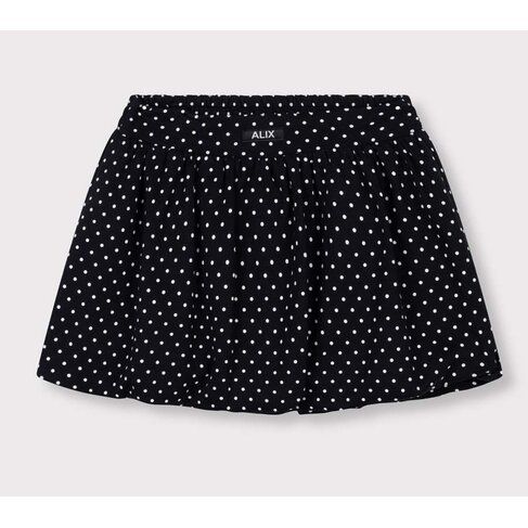 ALIX Woven dot skirt - black / white