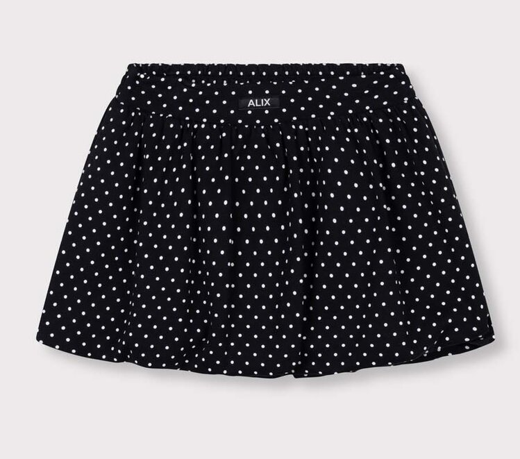 ALIX Woven dot skirt - black / white