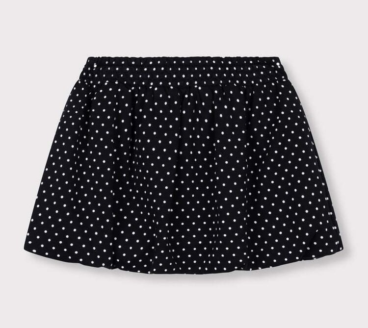 ALIX Woven dot skirt - black / white