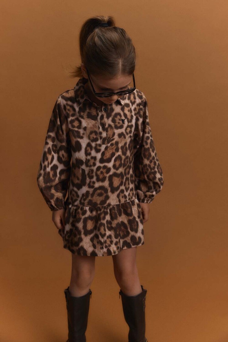 ALIX Woven jaguar dress - animal