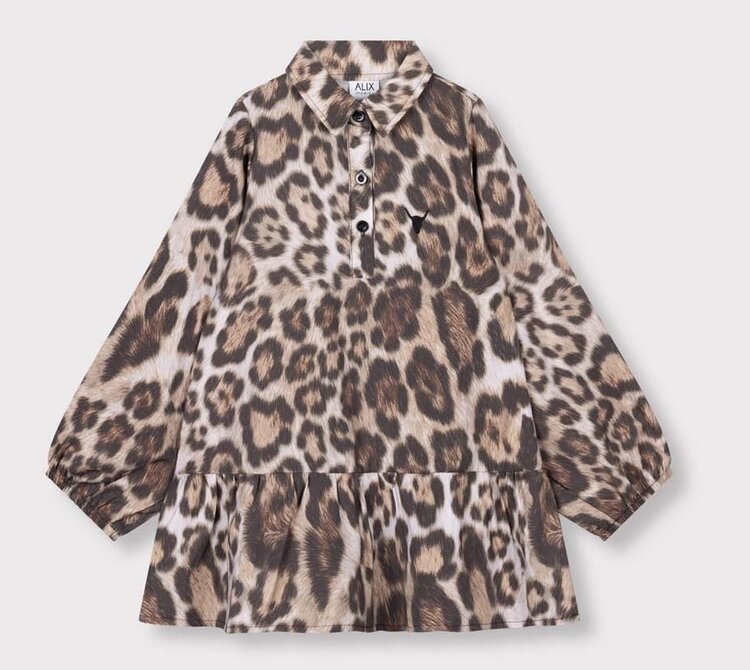 ALIX Woven jaguar dress - animal