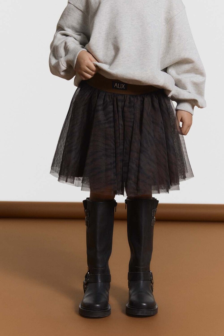 ALIX  Woven tiger tule skirt - animal