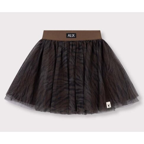ALIX Woven tiger tulle skirt - animal