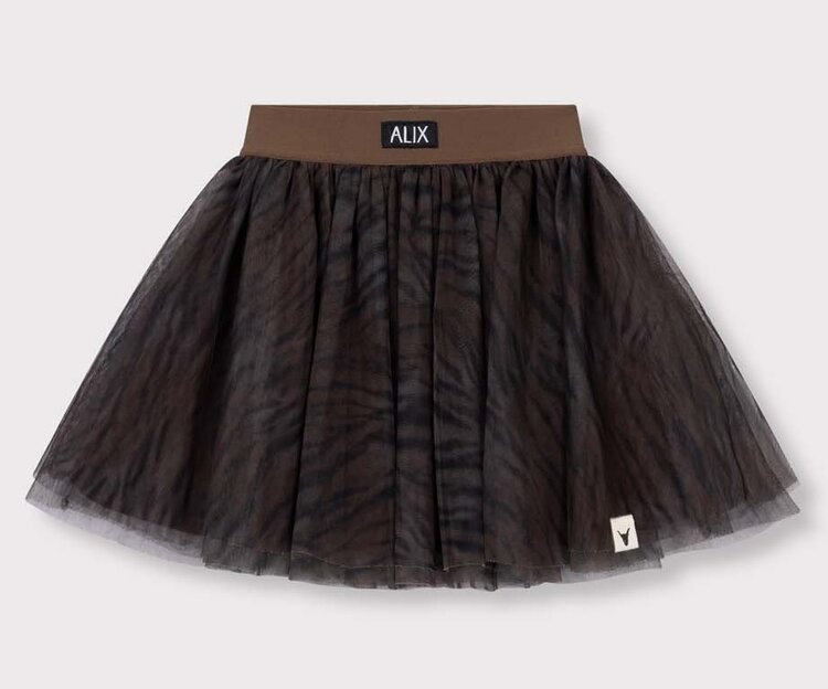 ALIX  Woven tiger tulle skirt - animal