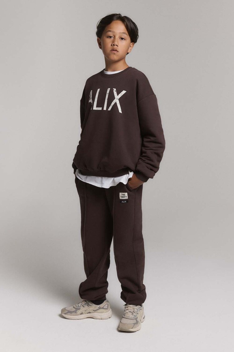 ALIX Knitted pintuck pants - warm brown