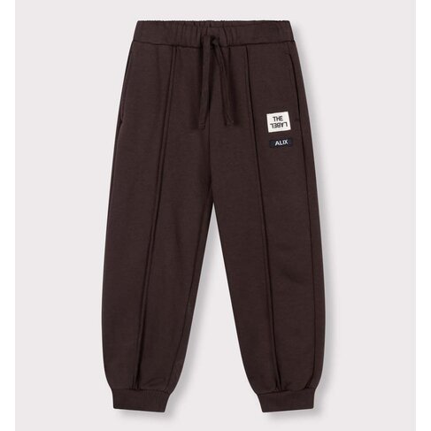 ALIX Knitted pintuck pants - warm brown