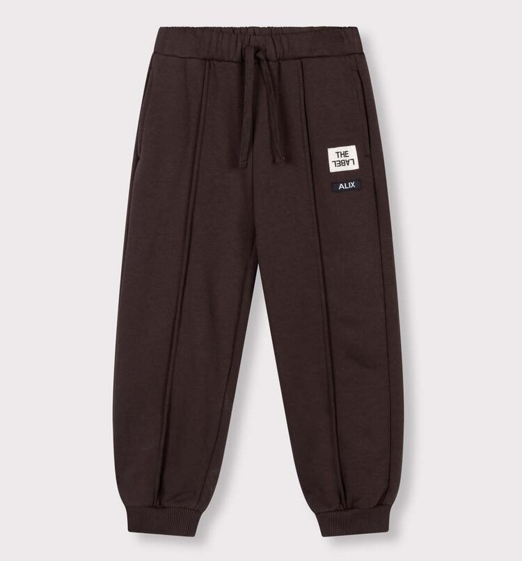 ALIX Knitted pintuck pants - warm brown
