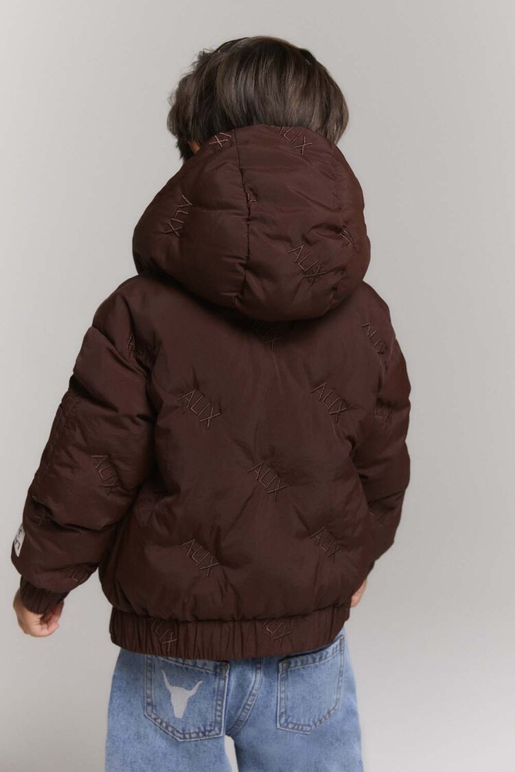 ALIX Woven Alix quilted coat - warm brown