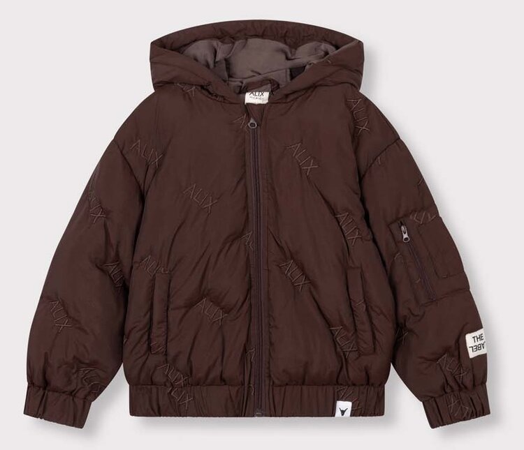 ALIX Woven Alix quilted coat - warm brown