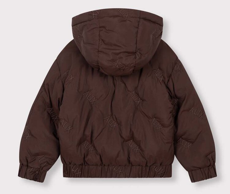 ALIX Woven Alix quilted coat - warm brown