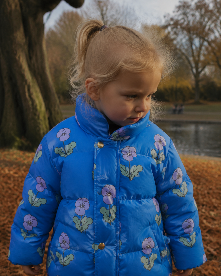 Mini Rodini Violas aop citypuffer - blue